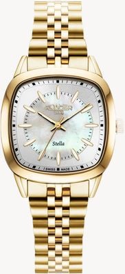 Roamer Stella Quartz (32.5mm) Mother-of-Pearl Dial / Gold PVD Stainless Steel Bracelet 966847 48 20 20