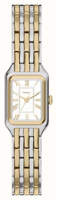 Fossil Raquel Mini Three-Hand Quartz (18mm) White Dial / Two-Tone Stainless Steel Bracelet ES5468