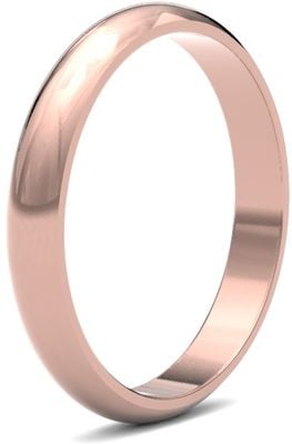 James Moore Wedding Ring  | 18ct Rose Gold | 3mm | Medium | Size D-Shape | AG_3GMD-18R AG_3GMD-18R