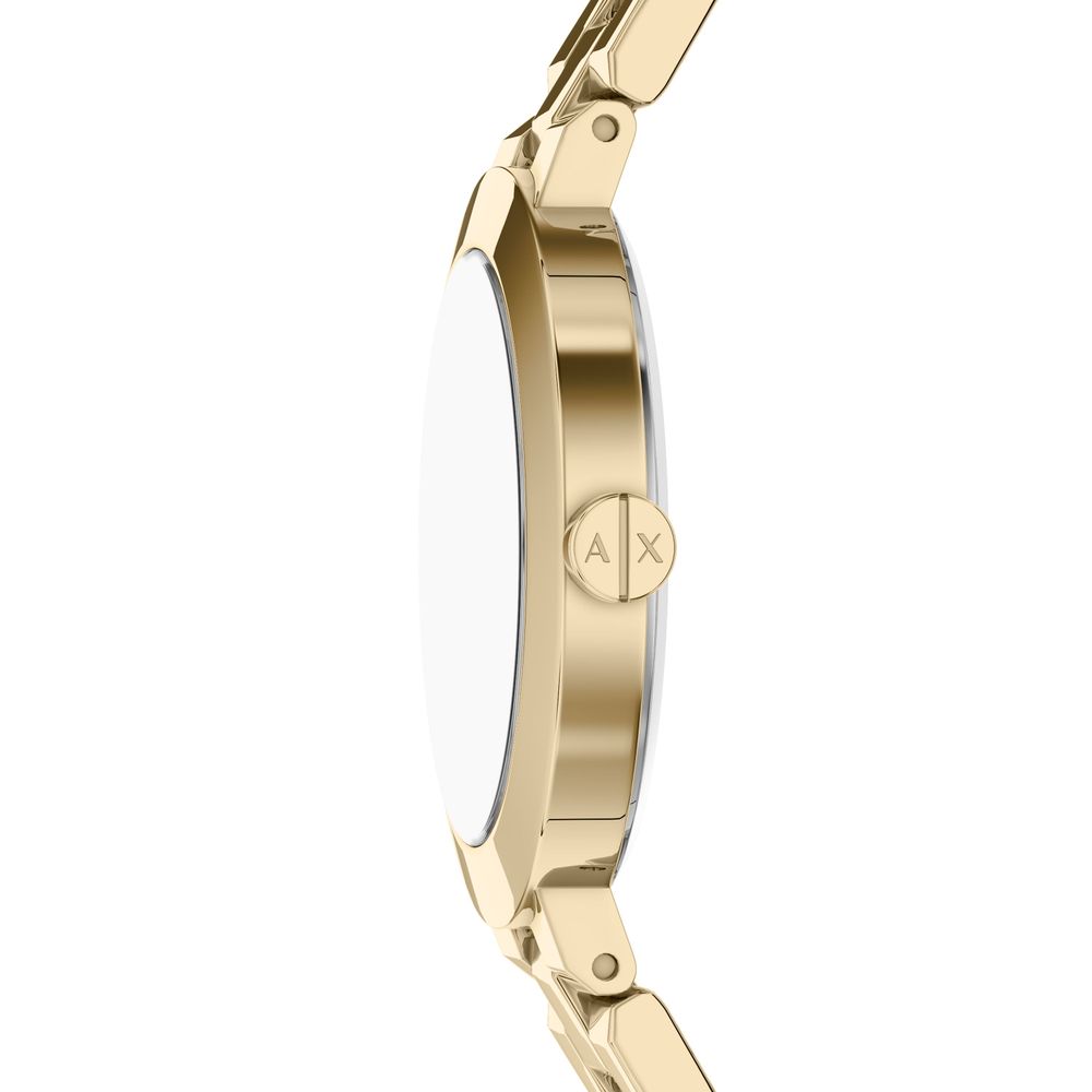 Armani Exchange Quartz Watch & Bracelet Gift Set (36mm) Silver Sunray Dial / Gold PVD Stainless Steel Bracelet AX7185SET - alternate view 2