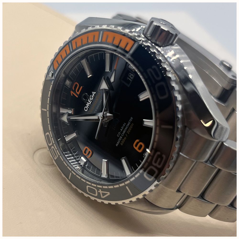 Pre-owned Omega Seamaster Planet Ocean Co-Axial Chronometer (42mm) Black Dial / Stainless Steel Bracelet Watch JMP-643445 - alternate view 6