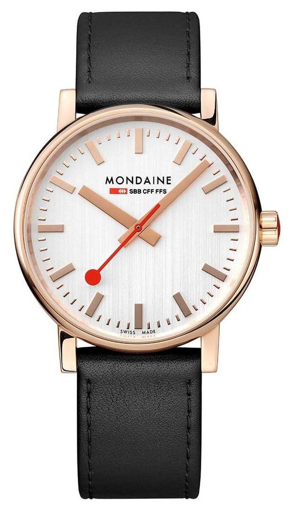 Mondaine MSE.40112.LB Evo2 Quartz (40mm) White Dial / Black Watch