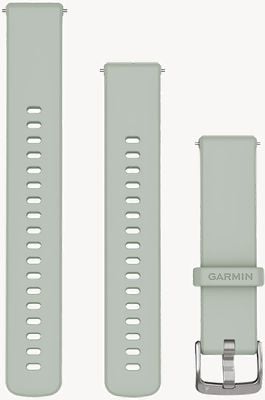 Garmin Quick Release Bands Strap Only (18mm) Sage Grey Silicone Silver Hardware 010-13256-01