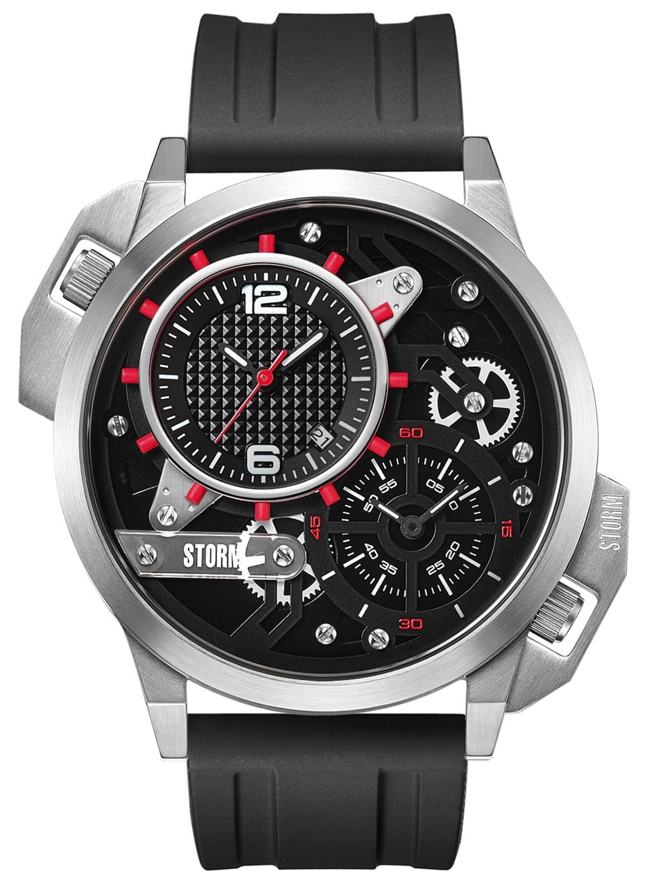STORM 47540/R Dualaton Rubber Red (47mm) Black Dial / Black Watch
