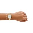 Armani Exchange Quartz Watch & Bracelet Gift Set (36mm) Silver Sunray Dial / Gold PVD Stainless Steel Bracelet AX7185SET - alternate view 4