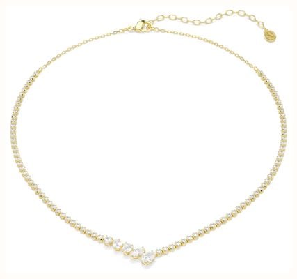 Swarovski Mesmera necklace, Mixed cuts, White, 18K gold finish 5747931