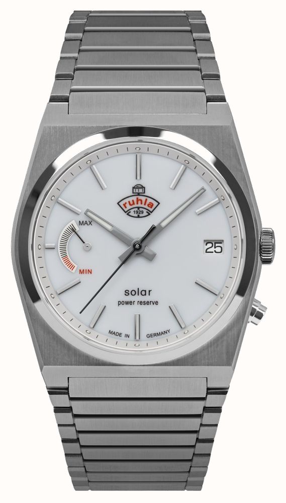 Ruhla Orologio Da Uomo Solar 4640M1 - Edizione Space Control, Cassa Acciaio 40mm, Vetro Zaffiro, Made In Germany