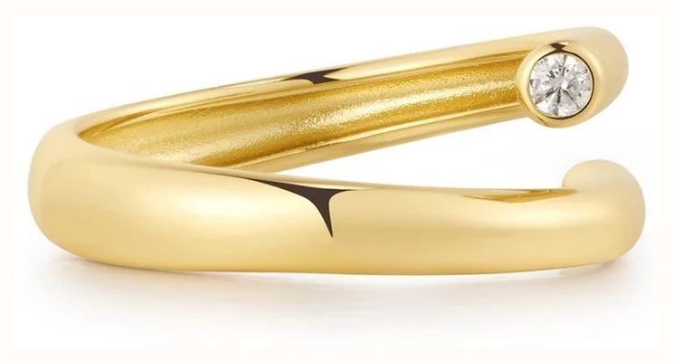 Ania Haie Gold Spiral Bezel-End Adjustable Ring R076-02G
