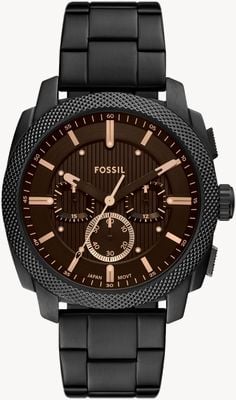Fossil Machine Chronograph (44mm) Black Dial / Black PVD Stainless Steel Bracelet FS6097