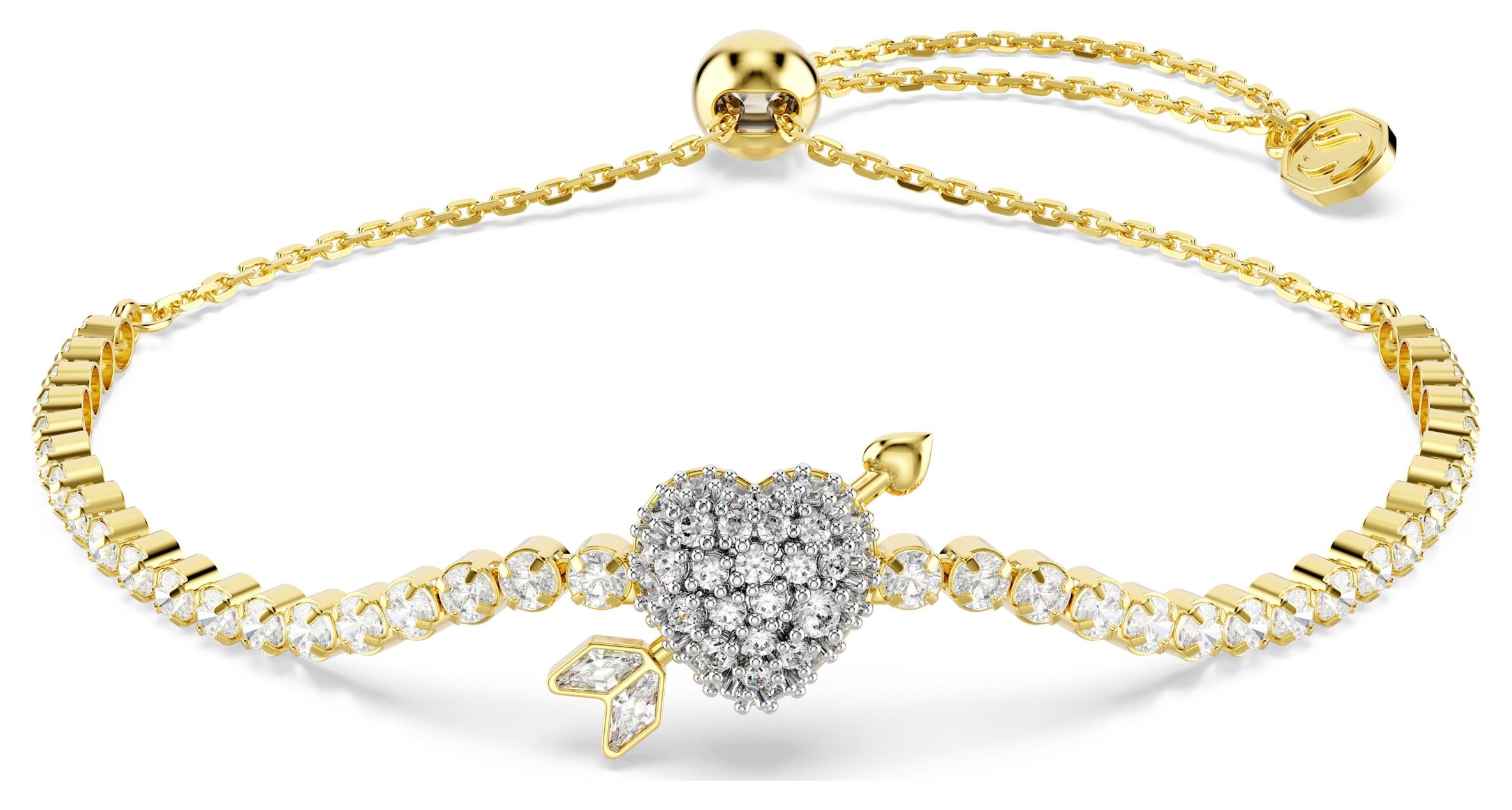 Swarovski 5744061 Idyllia Gold Tone Plated Arrow Heart Jewellery