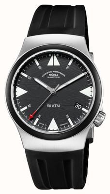 Mühle Glashütte S.A.R. Mission-Timer 160 Years DGzRS Limited Edition (43mm) Titanium Grey Dial / Black Rubber Strap M1-51-03-2025-KB