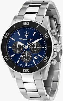 Maserati Men's Competizione (43mm) Blue Chronograph Dial / Stainless Steel Bracelet R8873600009
