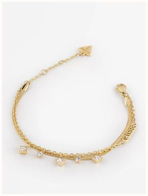 Guess Perfect Liaison Star Charm Double Bracelet Gold JUBB03068JWYGWHL