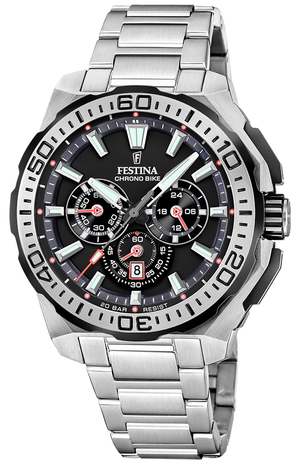 Festina F20724/7 Chrono Bike 2025 (45.5mm) Black Dial / Watch