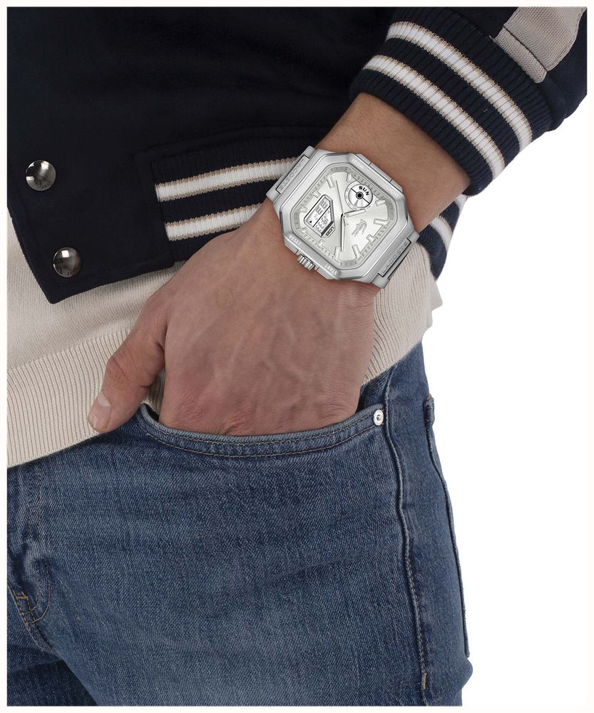 Lacoste Stainless Steel Silver Dial LC33 Square Watch 2011531 - alternate view 4