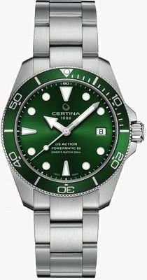 Certina DS Action Diver | Green Dial | Stainless Steel Bracelet C0328071109100
