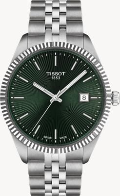 Tissot Ballade Quartz (40mm) Deep Green Guilloché Dial / Stainless Steel Bracelet T1564101109100