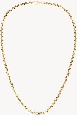 Tommy Hilfiger 3D Flag Metal Gold Tone Logo Necklace 2790673