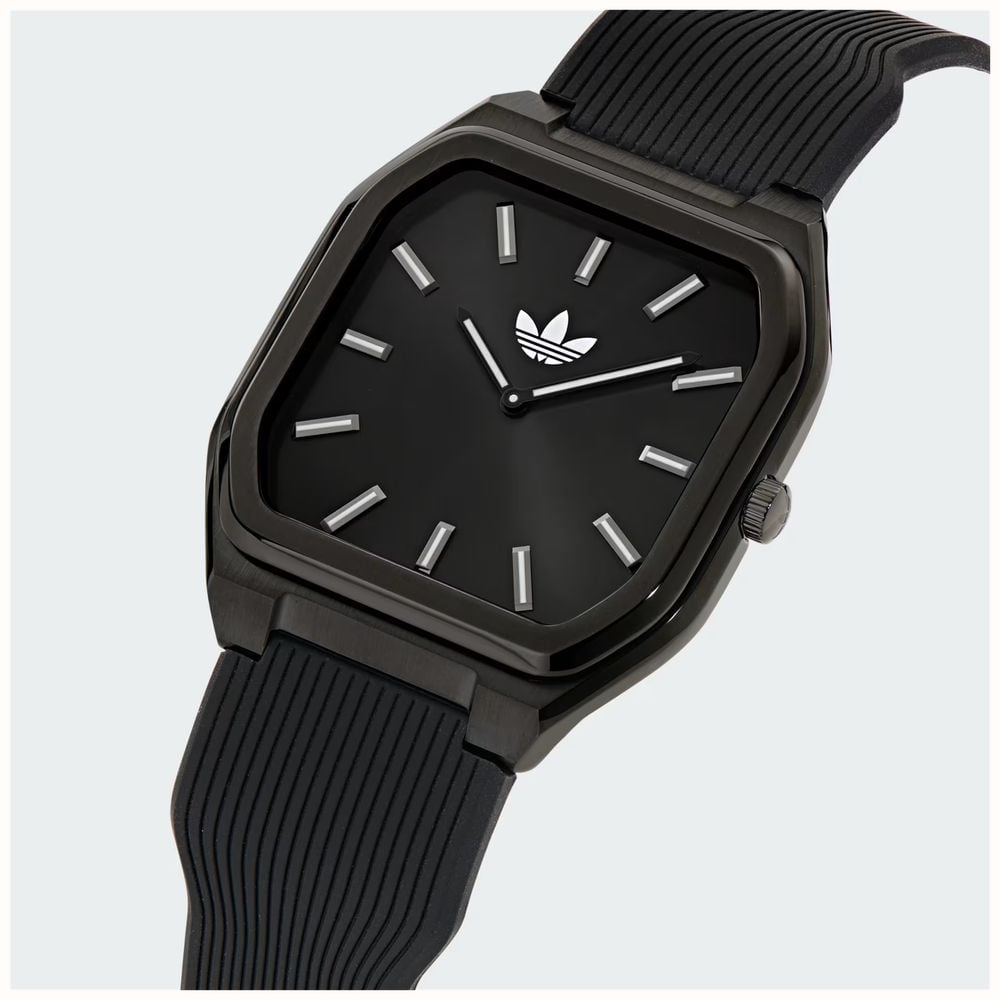 Adidas City Tech Square Black Square Dial With Black Silicone Strap AOFH26515 - alternate view 3