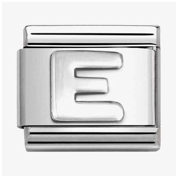 Nomination 330113/05 Classic Letter E Sterling Silver Charm Jewellery