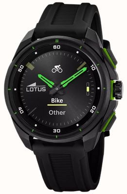 Lotus Connected Full D Hybrid Smartwatch (42.5mm) Digital Display / Black Rubber Strap 20002/8