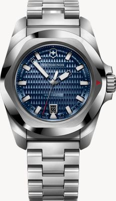 Victorinox I.N.O.X. Automatic (41mm) Blue Guilloché Dial / Stainless Steel Bracelet 242020