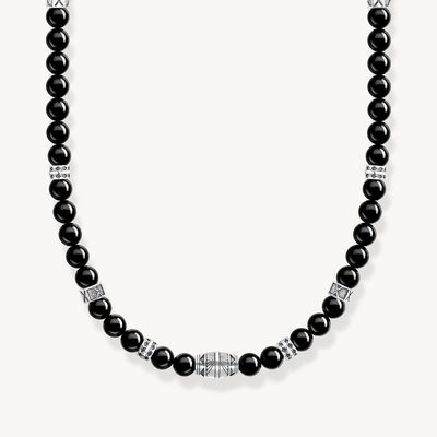 Thomas Sabo Necklace with black onyx beads silver KE2180-507-11-L50