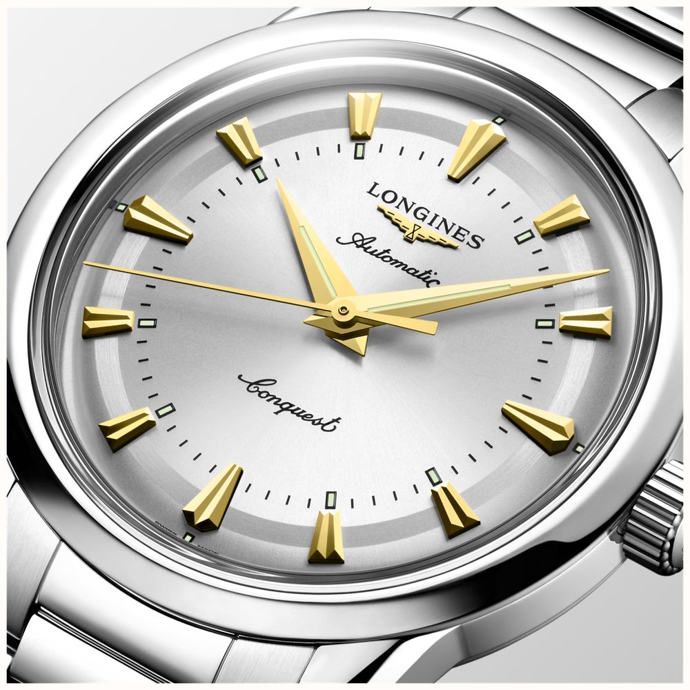 LONGINES Conquest Heritage Automatic (38mm) Opaline Ivory Dial / Stainless Steel Bracelet L16494726 - alternate view 3