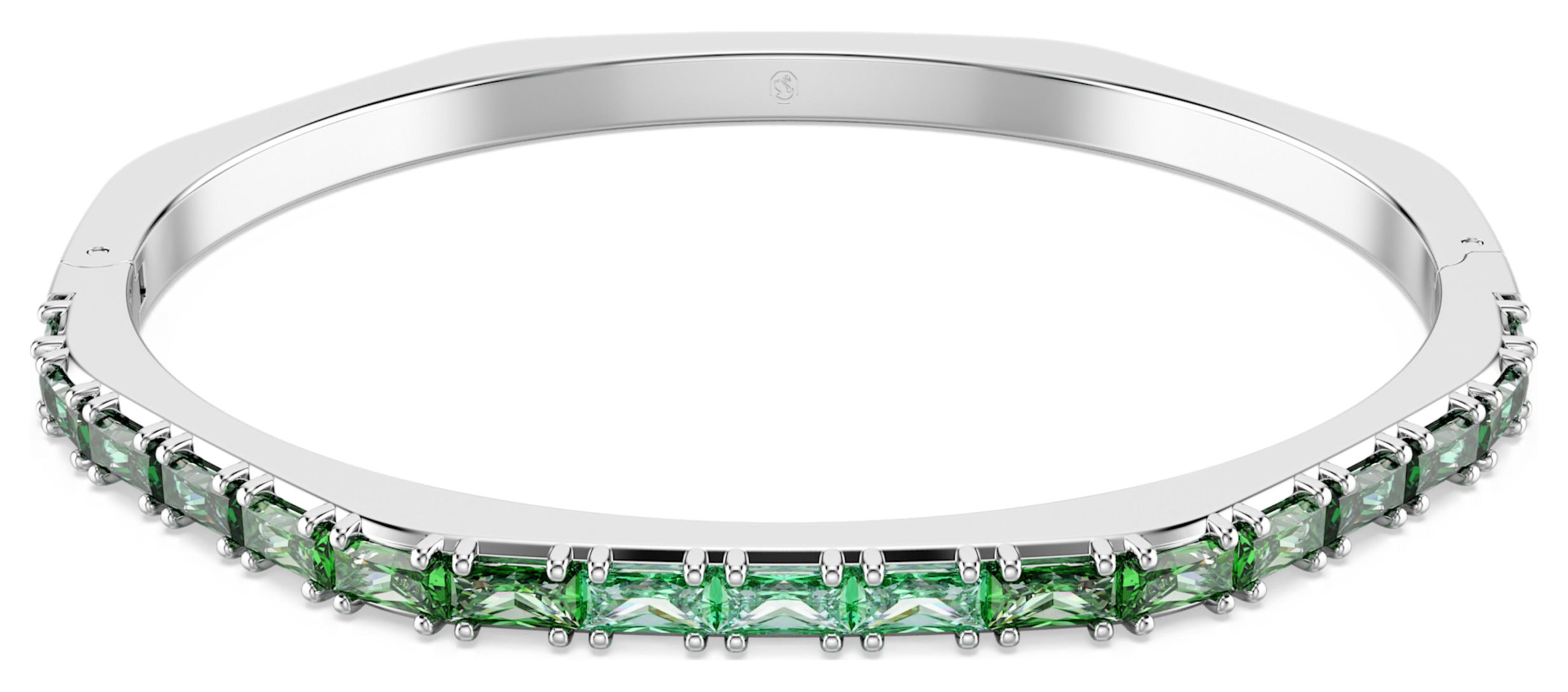 Swarovski 5708110 Matrix Bangle Baguette Cut Green Crystals Jewellery