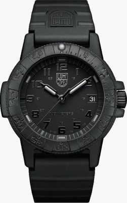 Luminox Sea Turtle 0300 Series Blackout Black PU Strap XS.0301.BO.L