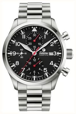 Tutima Glashütte Flieger Legacy T5 Automatic Chronograph (41mm) Black Dial / Titanium Bracelet 6405-02