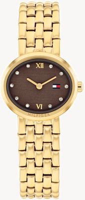 Tommy Hilfiger Moria (25mm) Brown Dial / Gold PVD Stainless Steel Bracelet 1782844