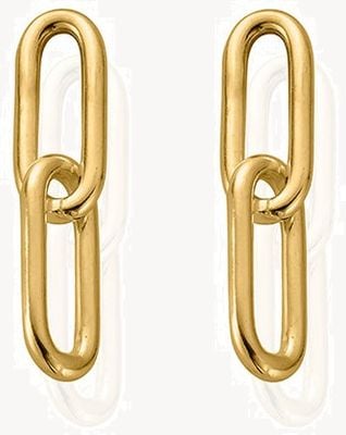 ChloBo Medium Two Link Gold-Plated Earrings CC-G-ER-4-S1