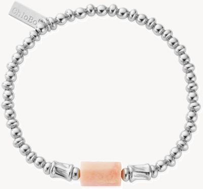 ChloBo Love Spirit Stone Bracelet - Pink Opal - 925 Sterling Silver (18cm) SBSSPO