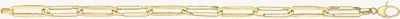 Treasure House Ladies 9ct Yellow Gold 7.5"" Paperclip Bracelet BR645