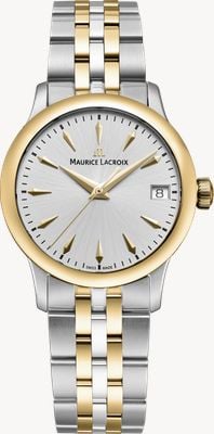 Maurice Lacroix 1975 Quartz (33mm) Silver Sun-Brushed Dial / Two-Tone Stainless Steel Bracelet 751006-PVY12-131-1