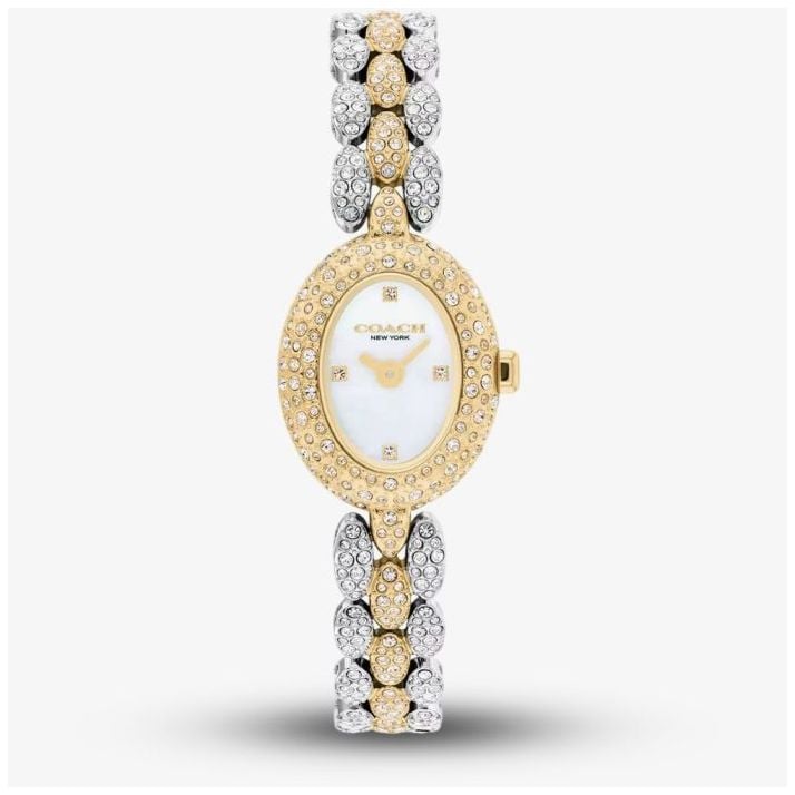 Coach 14504741 Ladies Sammy Mother of Pearl Dial Crystal Watch