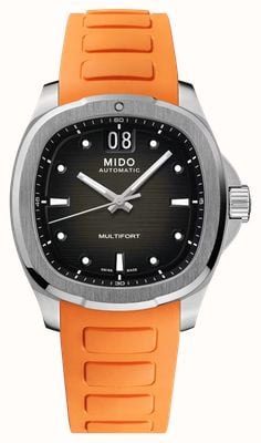 Mido Multifort TV Big Date Automatic (40mm) Grey Gradient Dial / Orange Rubber Strap M0495261708100