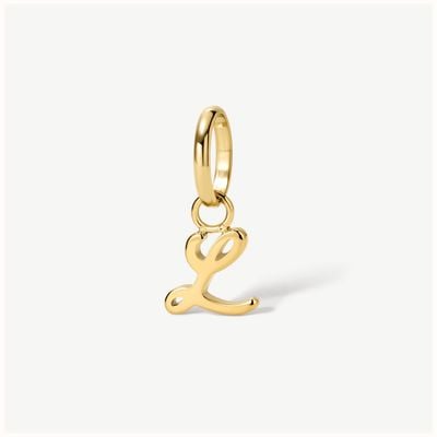 D.LOUISE Gold Tone Mini Italic Initial Charm - L CH-39-12