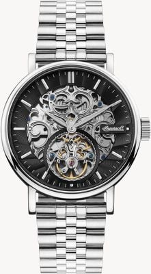 Ingersoll THE CHARLES Automatic (44mm) Black Skeleton Dial / Stainless Steel Bracelet I05804B