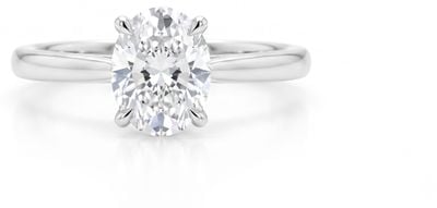 9ct White Gold 1.00ct Oval Cut Lab Grown Diamond Ring LGDR057/M