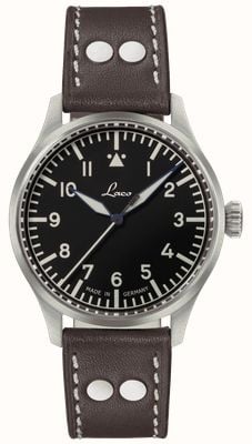 Laco Stuttgart PRO Automatic (40mm) Black Dial / Brown Leather Strap 862141