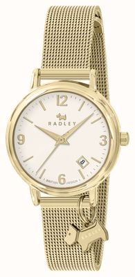 Radley Women's (27mm) White Dial / Gold-Tone Steel Mesh Bracelet RY4638