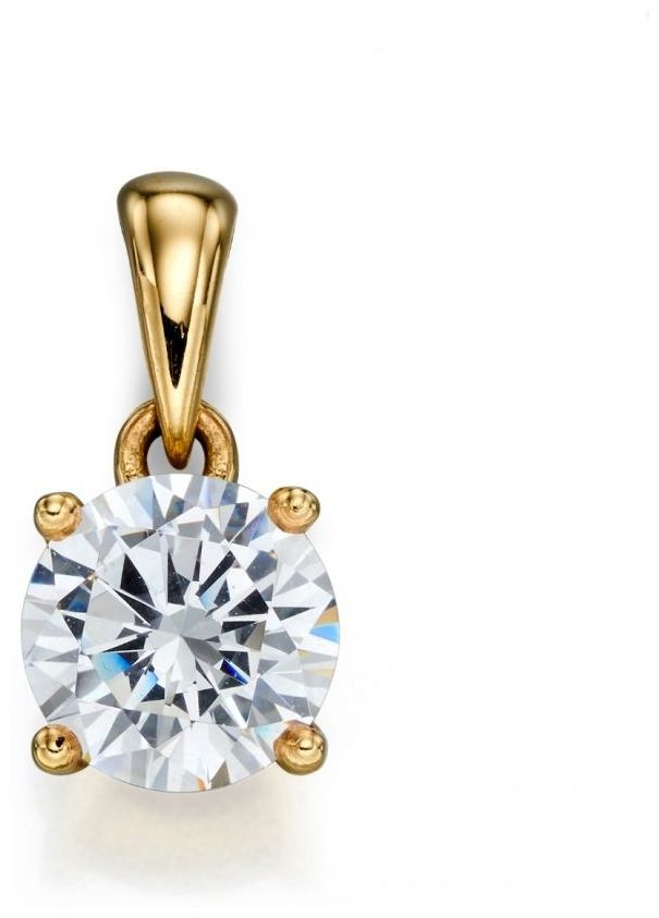 Elements Gold GP2235 9k Y/gold April Cz Birthstone Pend Only Jewellery
