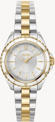 BOSS SAGE AQUA Three-Hand Quartz (30mm) Silver Dial / Two-Tone Stainless Steel Bracelet 1502848