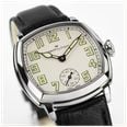 Hamilton American Classic Cushion Mechanical (30mm) Sandblasted Beige Dial / Black Leather Strap Watch H36109710 - alternate view 5