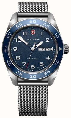 Victorinox Swiss Army Quartz (42mm) Blue Dial / Stainless Steel Mesh Bracelet 242042