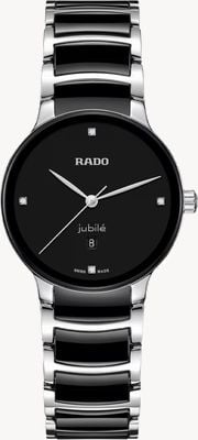 RADO Centrix Diamonds Quartz (30.5mm) Black Dial / Black High-Tech Ceramic & Stainless Steel R30026712