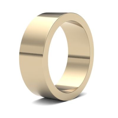 James Moore Wedding Rings | 9ct Yellow Gold | 7mm | Medium | Flat | AG_7GMF-9Y