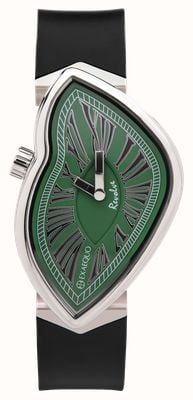 Exaequo Melting Watch Revolve SS 316L "One of 301" (33mm) Green Dial / Black Silicone Strap EX 0031.0005
